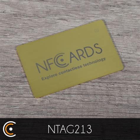 Carte NFC personnalisée NXP NTAG213 métal PVC or gravure recto