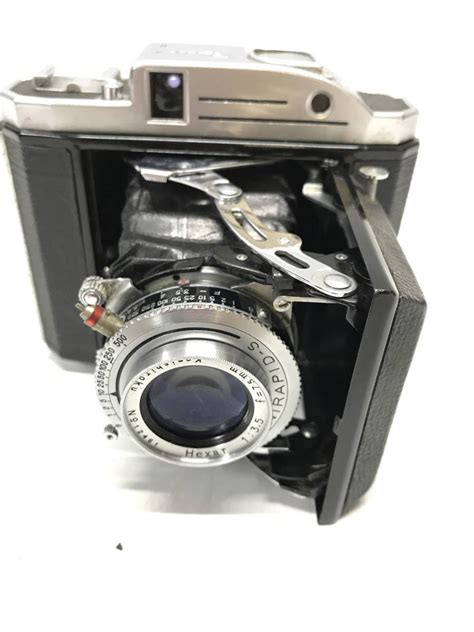 【やや傷や汚れあり】 Konica コニカ PearlⅡ Konirapid S 蛇腹カメラ 昭和レトロ アンティーク 動作未確認ジャンク