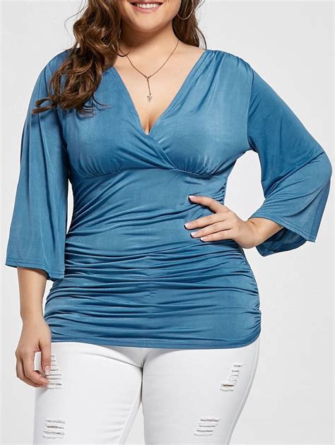 Empire Waist Plus Size V Neck Top Empire Waist Tops Plus Size T Shirts Tops