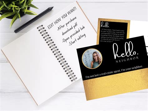 Realtor Postcard Template Realtor Introduction Card Real Etsy