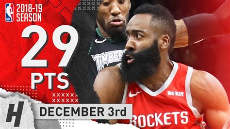 James Harden Full Highlights Rockets Vs Timberwolves 2018 12 03 29 Pts 8 Ast Youtube