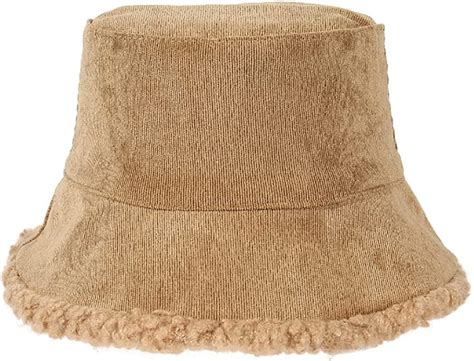 Pikadingnis Winter Cozy Unisex Bucket Hats Vintage Fluffy Double Side