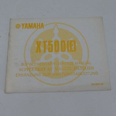 ORIGINAL YAMAHA XT 500 E Werkstatthandbuch Handbuch Reparaturanleitung