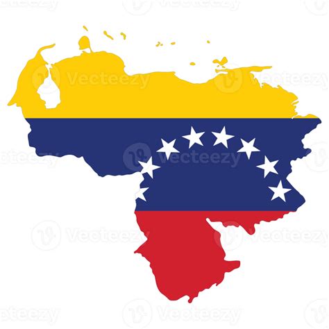 Venezuela Mapa Mapa De Venezuela Con Venezuela Bandera 36876364 Png