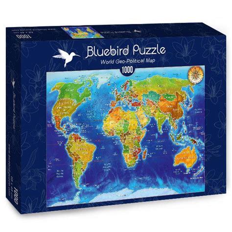 Puzzle World Geo Political Map 1 000 Pieces Puzzle USA