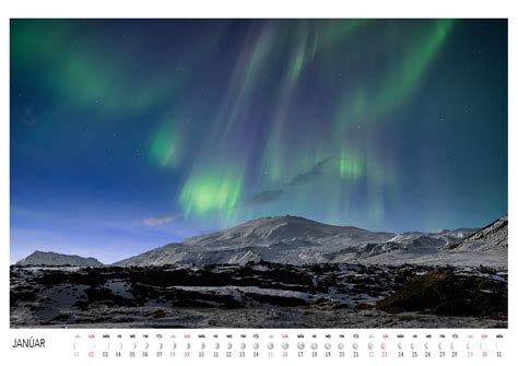 Northern Lights Calendar Iceland David Davidson