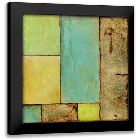 Goldberger Jennifer 15x15 Black Modern Framed Museum Art Print Titled Stained Glass Window Ii