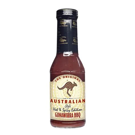 Original Australian Gunawirra Hot And Spicy Bbq Sauce 355ml Butchergrannys