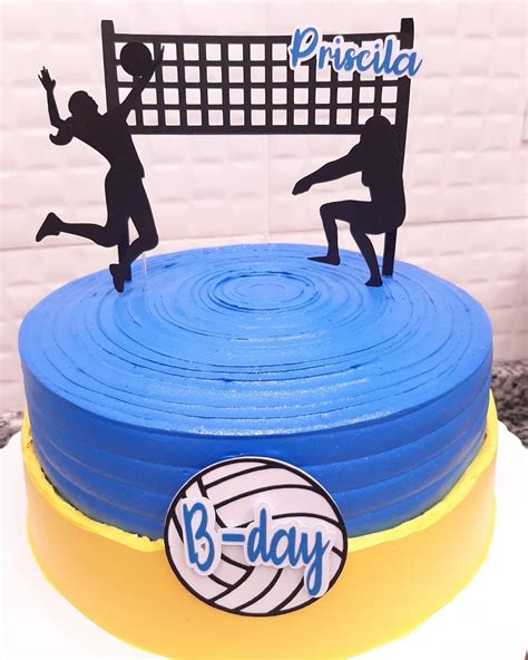 Bolo De Volei De Areia - Topo de bolo de vôlei em camadas