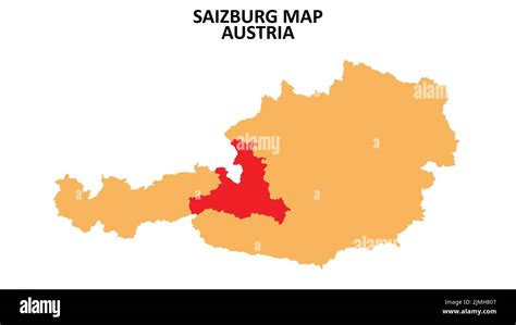 Salzburg regions map highlighted on Austria map Stock Vector Image ...