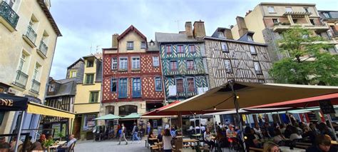 Old Houses in the City Center of Rennes, France Stock Photo - Image of ...