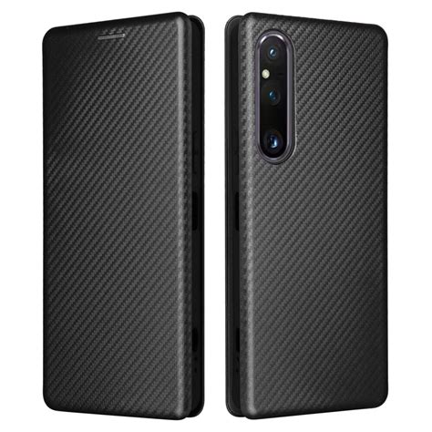 Skalo Sony Xperia V Carbon Fiber Pl Nboksfodral Svart Elgiganten