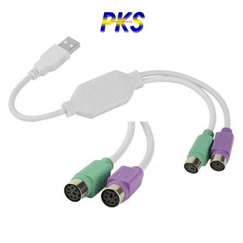 Cáp Usb Ps2 Chuyển đổi Usb Sang 2 Ps2 Cho Chuột Phím Máy Tính Shopee