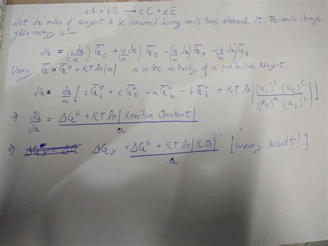 Free Energy Change Formula Mmbah