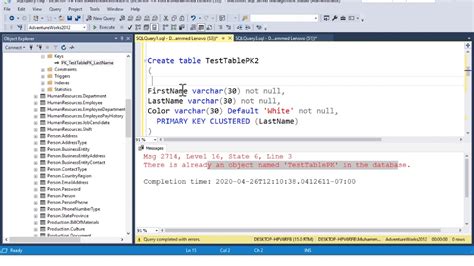 Primary Key Sql Server