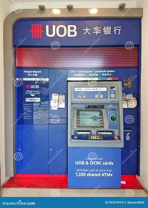 Singapore : ATM editorial stock image. Image of ocbc - 95374919