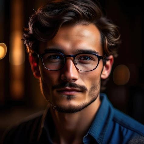 Premium AI Image | Portrait of a handsome young man with glasses Men's ...