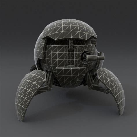 3d rigged sphere robot