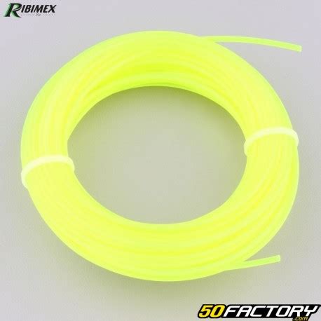 Fil de débroussailleuse Ø2 mm rond nylon Ribimex jaune fluo