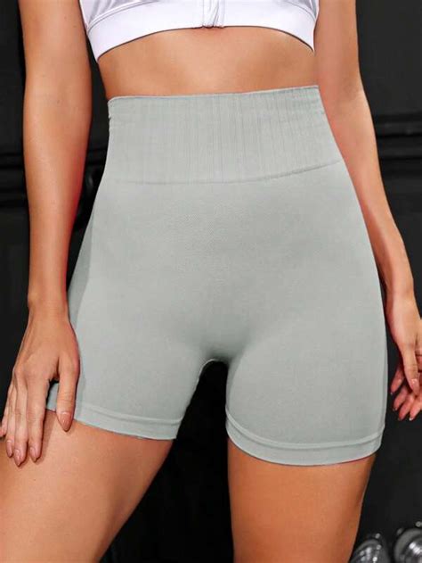 Yoga Basic Wide Waistband Scrunch Butt Wideband Waist Sports Shorts