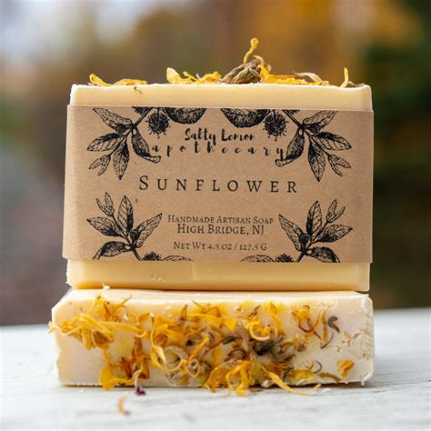 Sunflower Handmade Soap Salty Lemon Apothecary