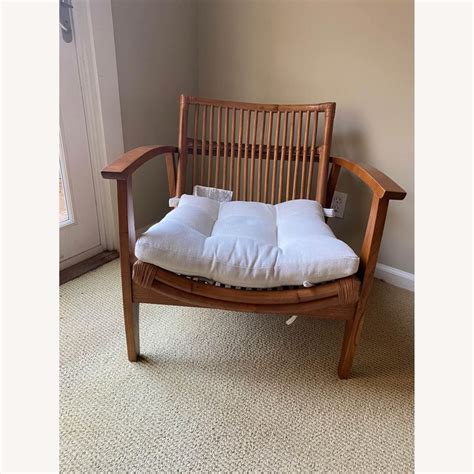 CB2 Rattan Lounge Chair - AptDeco