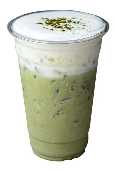 Matcha Iced Topping With Cream Cheese Isolated Stock Image Image Of Cool Blur 103526693