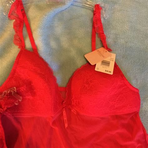 Affinitas Intimates Sleepwear Nwt Gorgeous Red Baby Doll W