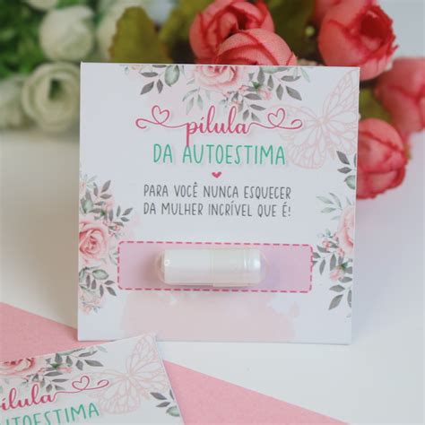 Card Pílulas de Autoestima de Dia das Mulheres Elo7