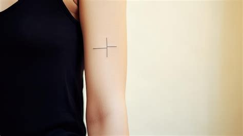 Premium AI Image | Minimalist Line Tattoo