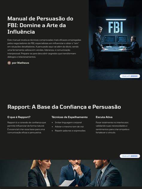 Manual De Persuasão Do Fbi Pdf Grátis - Manual de Persuasão Do FBI | PDF | Comunicação | Empatia