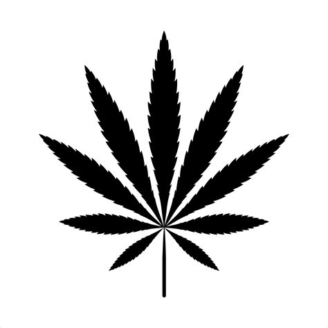 Simple vector Cannabis Leaf Silhouette 2293212 Vector Art at Vecteezy