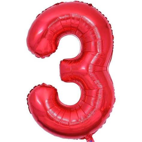 Couleurs Ballon Chiffre Cm Anniversaire Rouge Ballon Numero