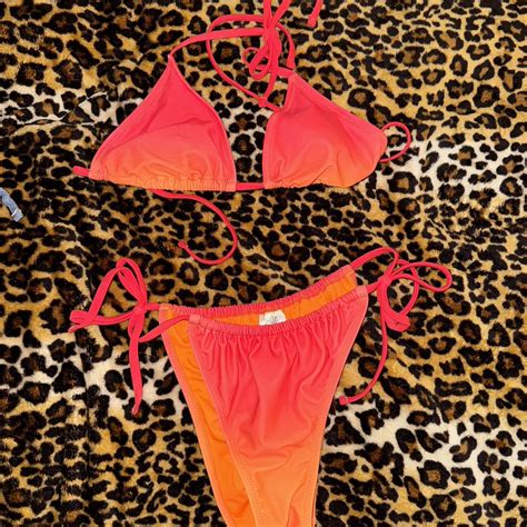 Ombre Red Orange Bikini From Target Both A Size Depop