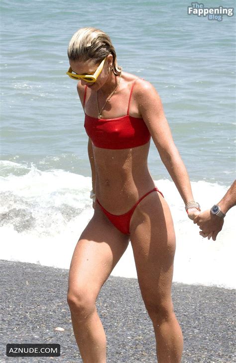 Vogue Williams Flaunts Her Sexy Figure In A Red Bikini In Sotogrande