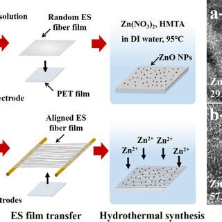 Schematics Of Zno Nw Fabrication Process On A Random And B Aligned