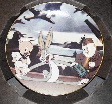 Warner Bros Looney Tunes Any Bonds Today Plate Bugs Bunny Porky Pig