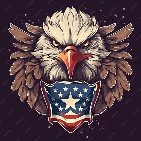 Premium AI Image | Usa flag with american eagle emblem