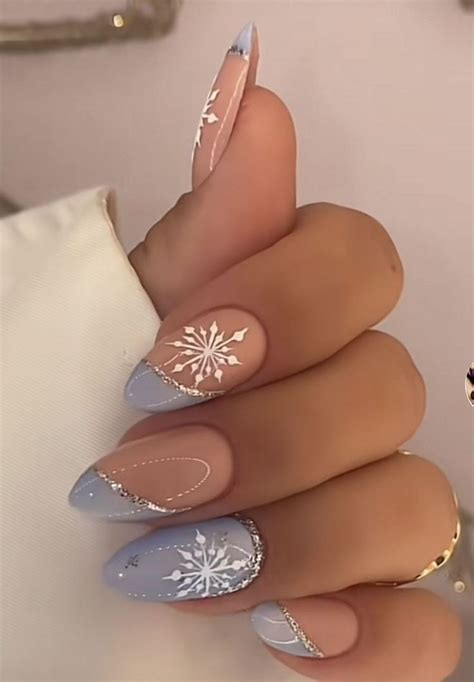 Amazing Blue Christmas Nail Designs In Xmas Nails Winter Nails