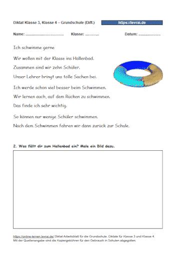 Diktate In Der Grundschule Zu Doppelten Konsonanten