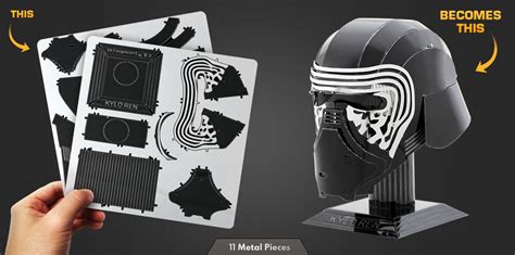 Metal Earth Star Wars Kylo Ren Helmet 3D Laser Cut Metal Model Kits ...