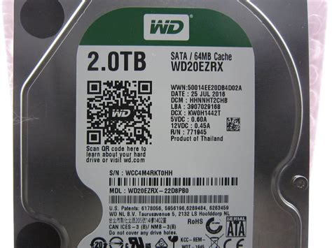 Yahoo オークション WD WD20EZRX 2TB 使用時間 5433時間 WD Green WD