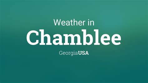 Weather for Chamblee, Georgia, USA