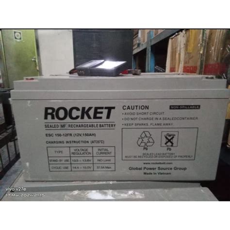 Jual BATTERY VRLA Merek ROCKET 12v 150ah Shopee Indonesia