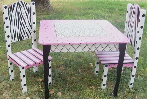 zebra childs table and chair set zebra room decor