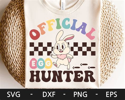 Official Egg Hunter Svg Easter Shirt Funny Easter Retro Bunny Svg