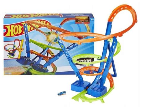 Игрушечный трек Hot Wheels Игровой набор Tornado Racing высокая трасса Торнадо с приводом и