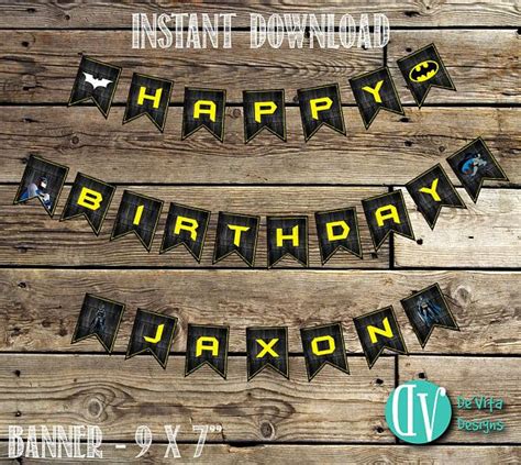 This item is unavailable | Etsy in 2024 | Digital banner, Printable birthday banner, Batman ...