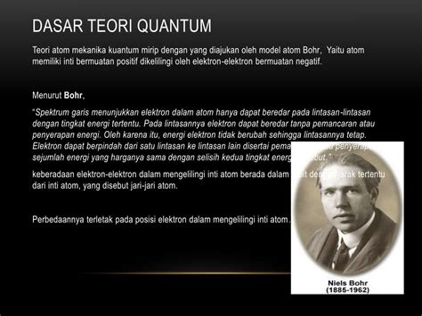 PPT DASAR TEORI QUANTUM DAN MODEL Atom BOHR PowerPoint Presentation