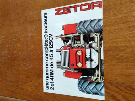 PROSPECTUS TRACTEUR ZETOR Gamme Trattori Brochure Prospekt EUR 33 50